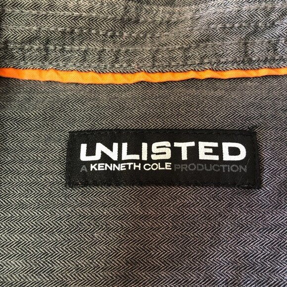 Kenneth Cole Unlisted Grey Long Sleeve Button Down Shirt Size XL - Picture 4 of 11